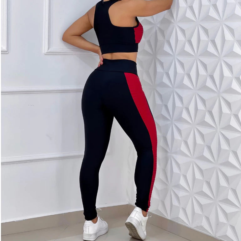 Conjunto  Calça Legging Suplex Cós Alto + Top com Bojo