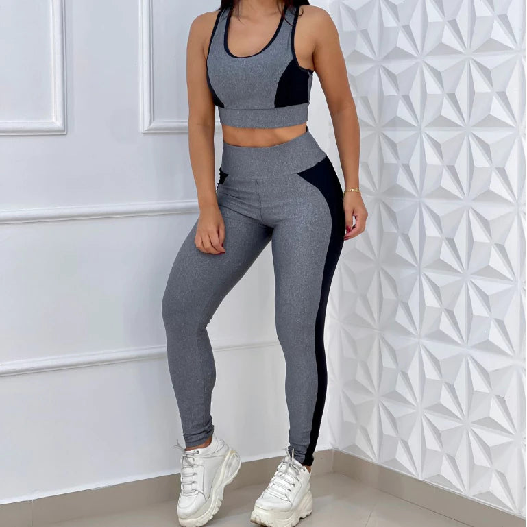 Conjunto Calça Legging Cintura Alta + Top com Bojo