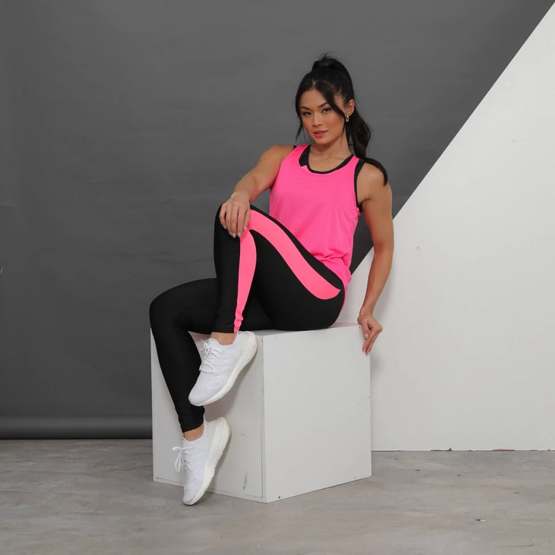 Conjunto 3 Peças Legging +Top + Regata