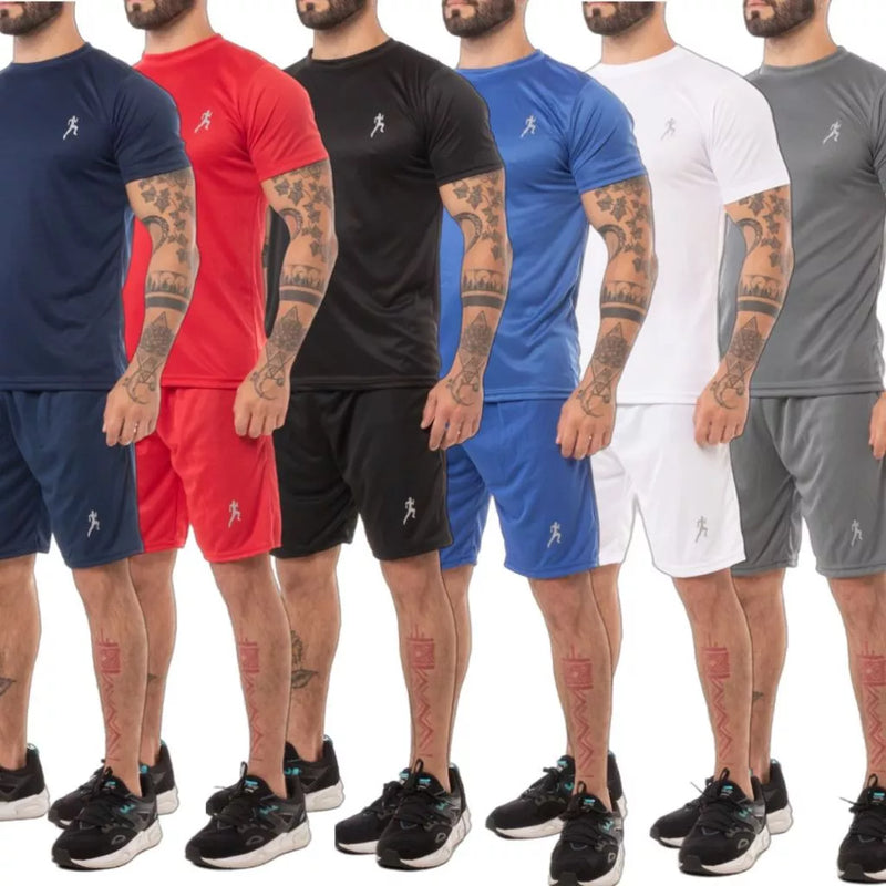 Kit 6 Camisetas Masculinas  + 6 Bermudas