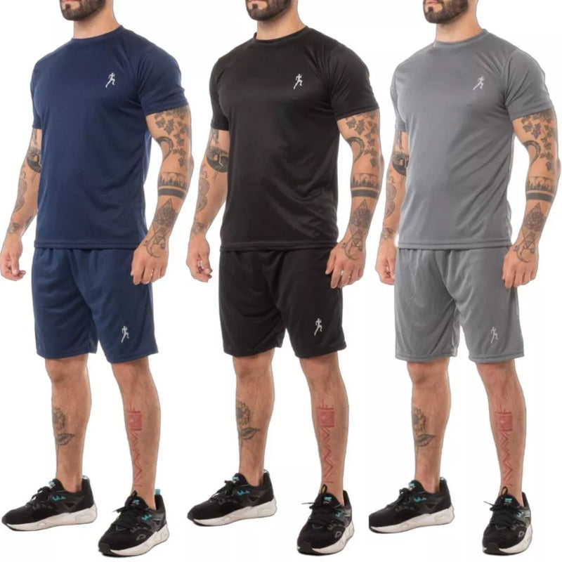 Kit 6 Camisetas Masculinas  + 6 Bermudas