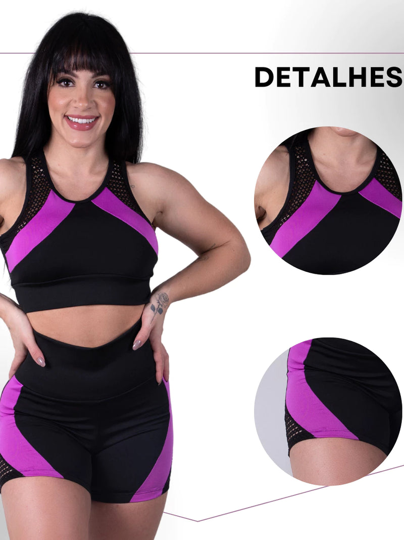 Conjunto Fitness Shorts e Top