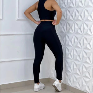 Conjunto  Calça Legging Suplex Cós Alto + Top com Bojo